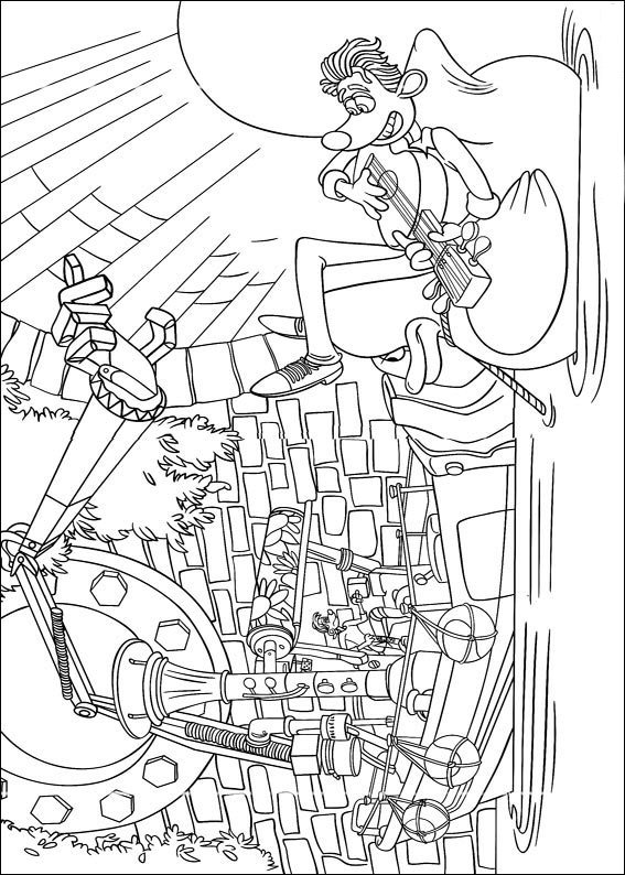 18 coloring pages of Flushed away